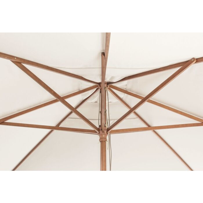 Parasol «Syros», support en bois avec poulie