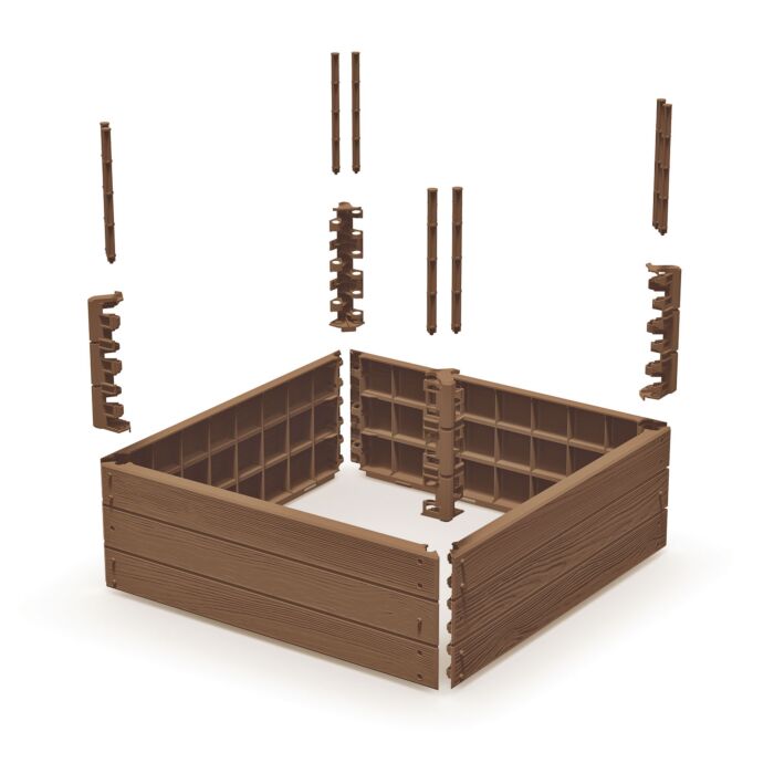 Palisade «Base Woody», plastique aspect bois