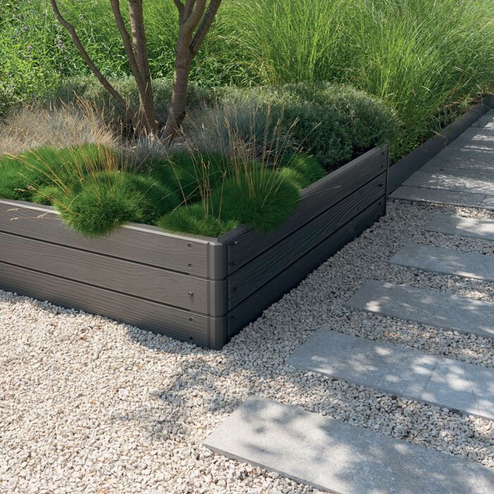 Palisade «Base Woody», plastique aspect bois