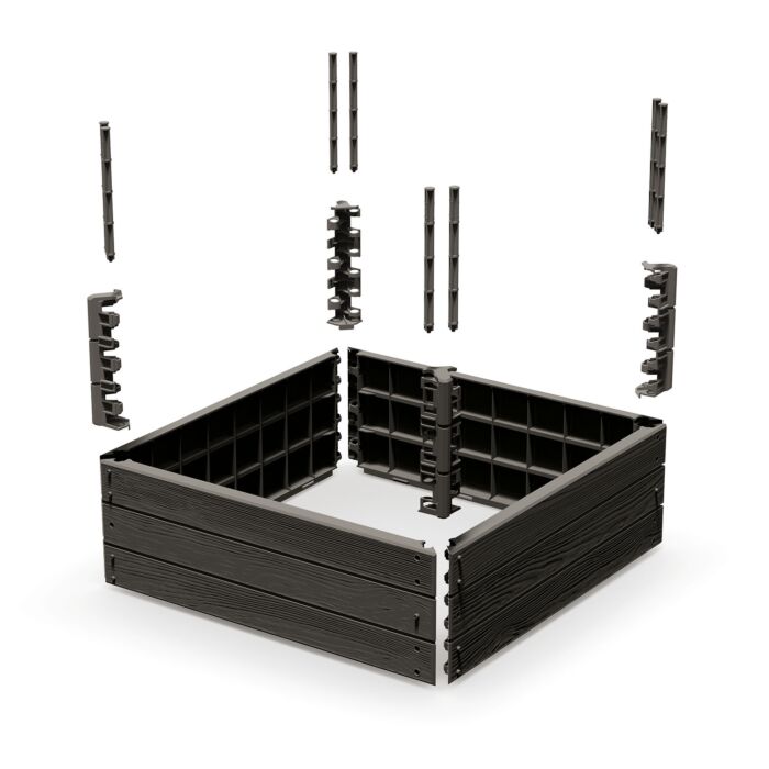 Palisade «Base Woody», plastique aspect bois