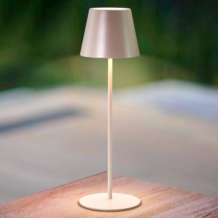 Lampe de table Led, intensité variable, avec changement de couleur et câble de recharge USB , taupe