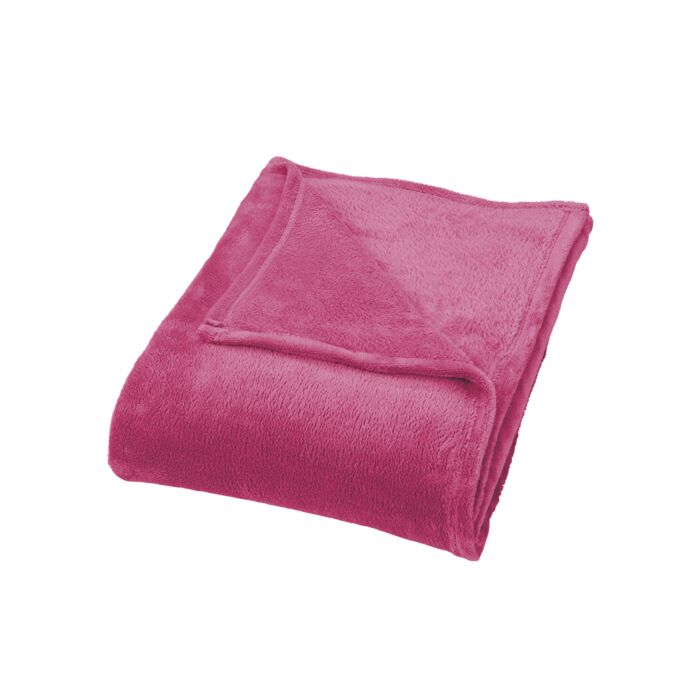 Fleecedecke «Coral» extralang, 220 x 240 cm , fuchsia
