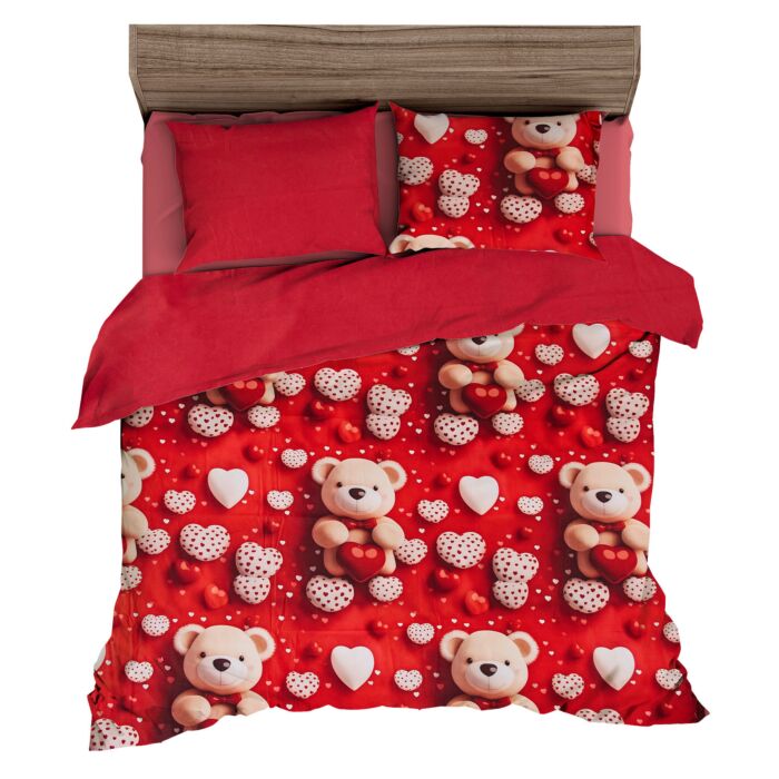 Parure de lit ours en peluche main product photo