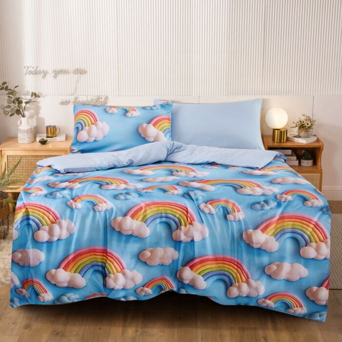 Parure de lit arc-en-ciel 3D