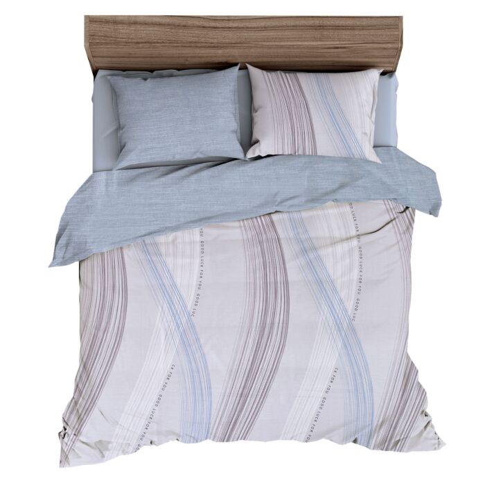 Parure de lit rayures intemporelles main product photo