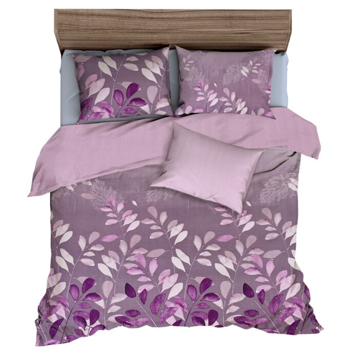 Garnitur mit floraler Musterung , violett