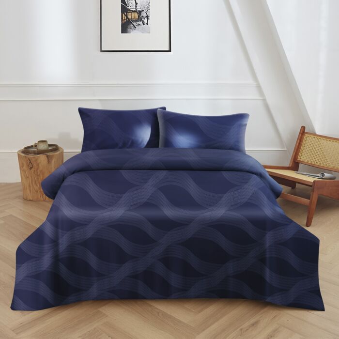Linge de lit au motif ondulé moderne