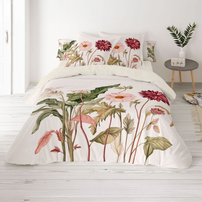 Linge de lit floral beige main product photo
