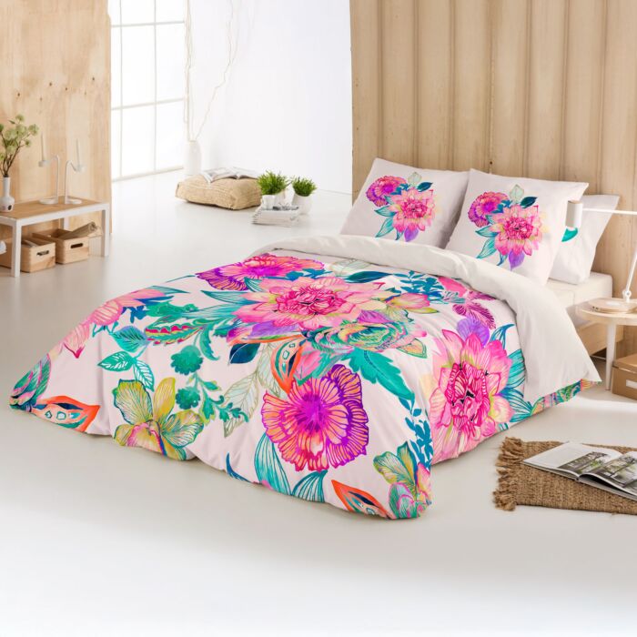 Linge de lit Fleurs avec tropicales