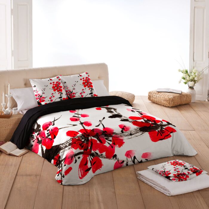 Linge de lit avec peinture à l'encre