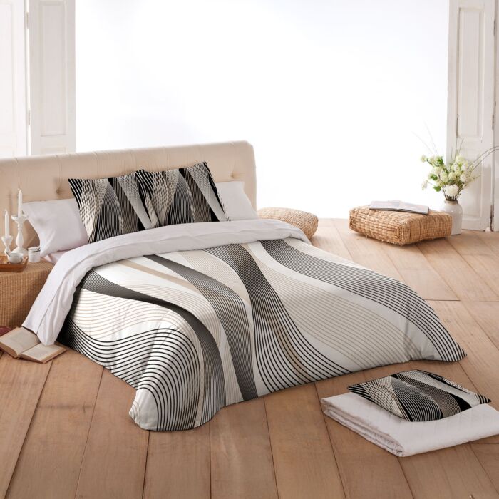 Linge de lit à motif à rayures verticales