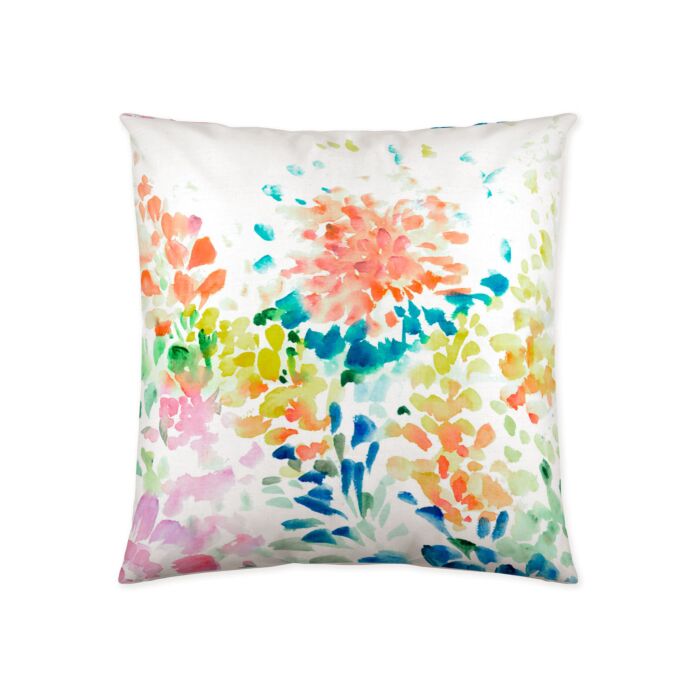 Linge de lit avec fleurs arc-en-ciel