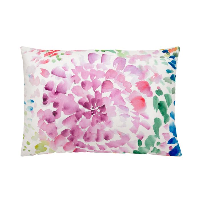 Linge de lit avec fleurs arc-en-ciel