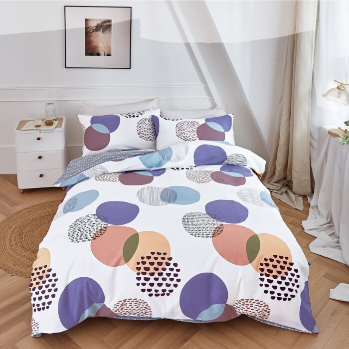 Linge de lit à formes abstraites