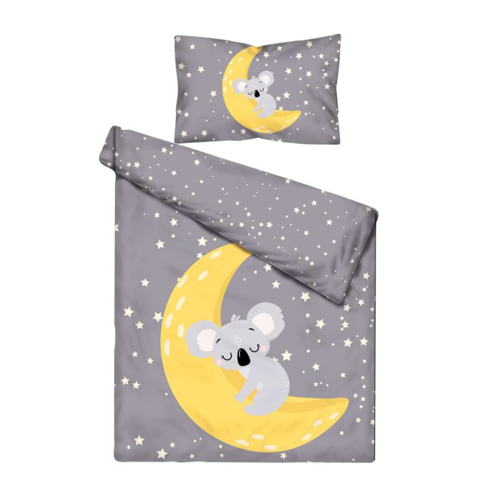 Parure de lit koala sur lune avec des étoiles main product photo