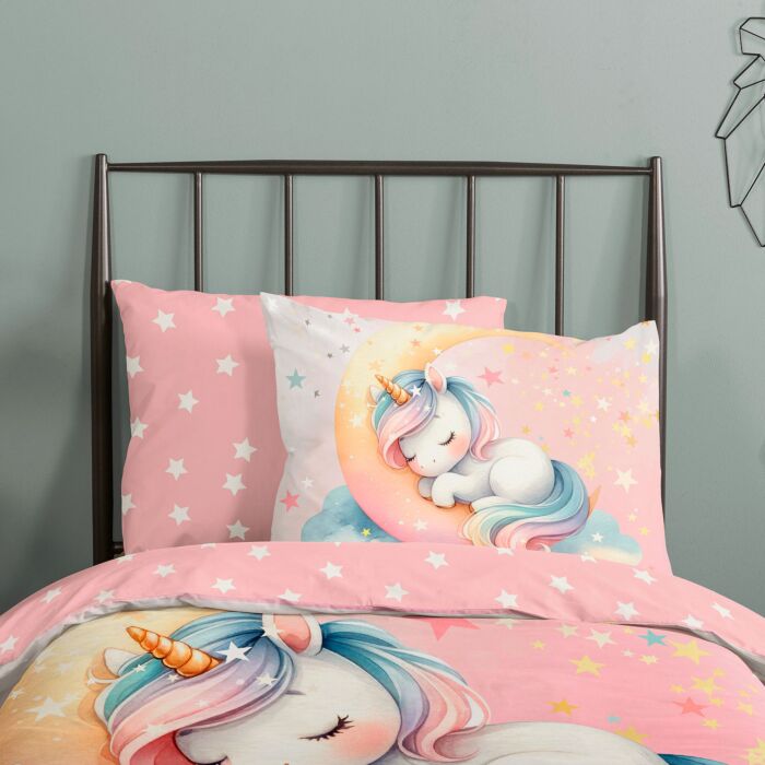 Parure de lit avec design de licorne féerique