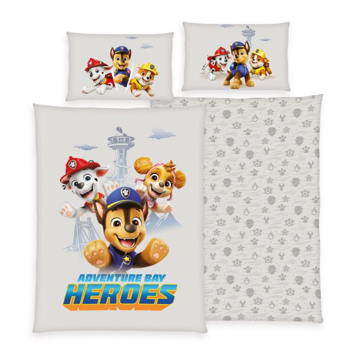 Parure de lit chiens héros Paw Patrol Skye, Marshall, Chase, Rubble main product photo