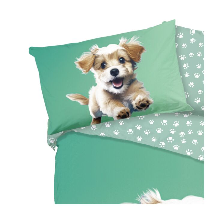 Parure de lit avec chien mignon