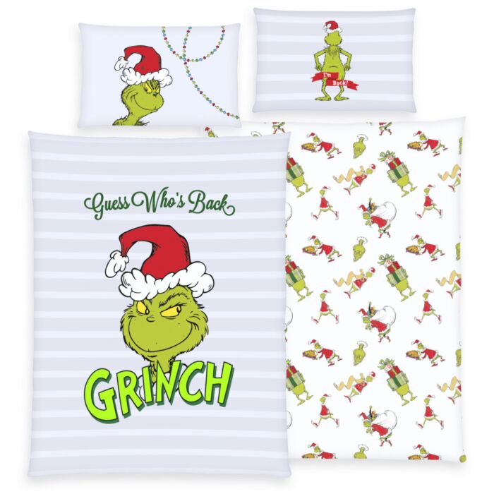 Bettwäsche "Grinch" mit Comic-Print
