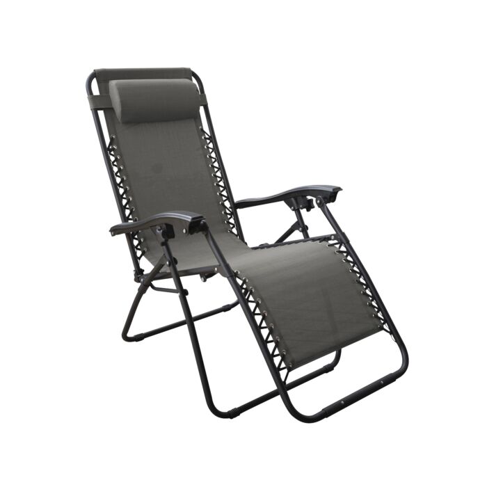 Chaise longue «Charly», set de 2, L 110 x H 45 x P 90 cm, gris