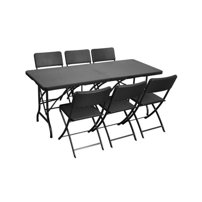 Table pliante avec 6 chaises «Fiesta»