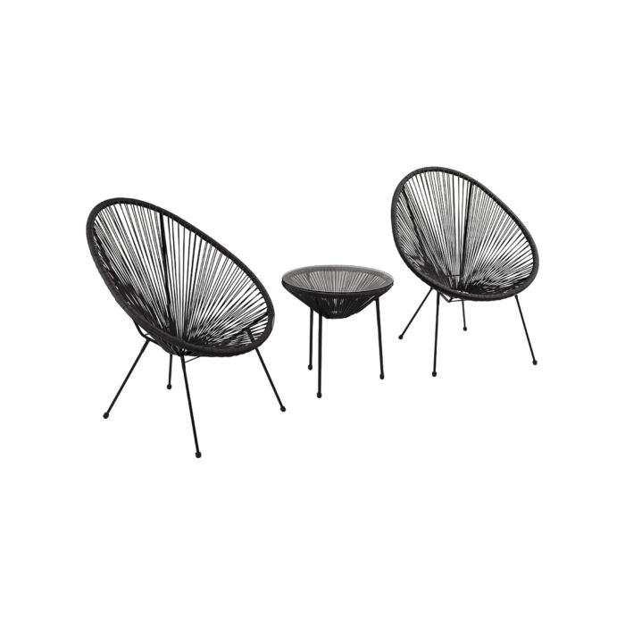 Set de jardin «Egg» 3 pièces, noir main product photo