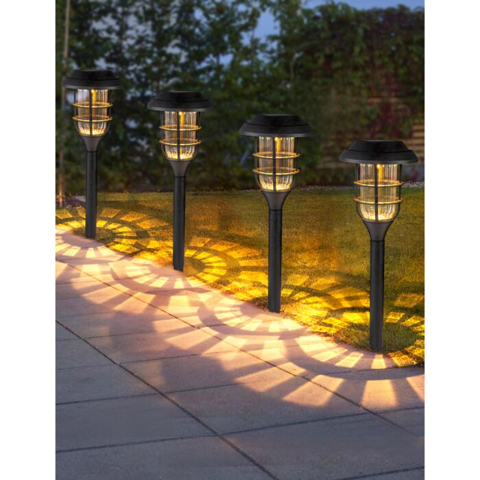 Solarlampe «Muhli», 4 Stück, mit Erdspiess