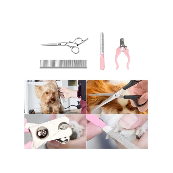 InnovaGoods Set de tondeuse pour animaux «Pet Grooming», 9 pièces