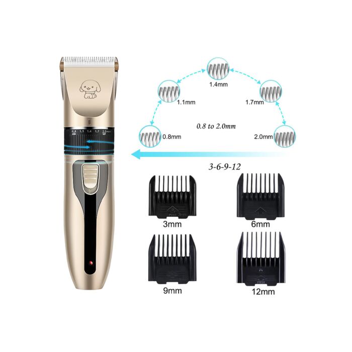 InnovaGoods Set de tondeuse pour animaux «Pet Grooming», 9 pièces