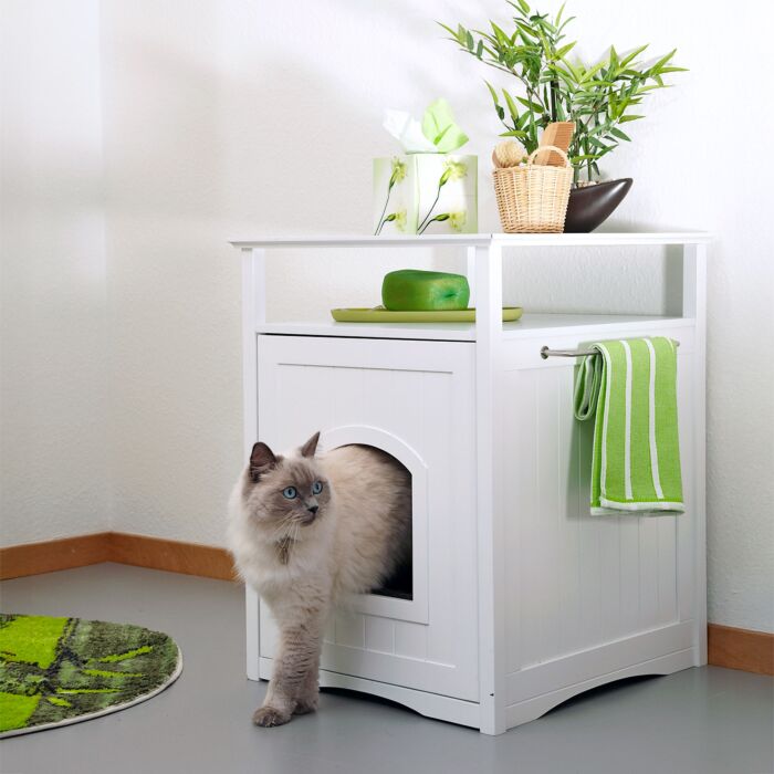 Meuble WC pour chat