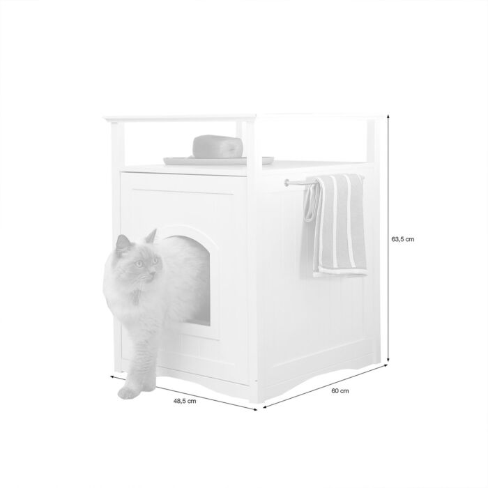 Meuble WC pour chat