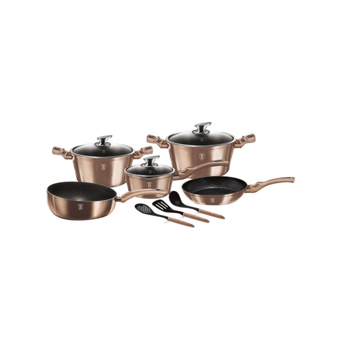 Berlinger Haus Kochgeschirr «6160», 11-teilig, roségoldfarben main product photo