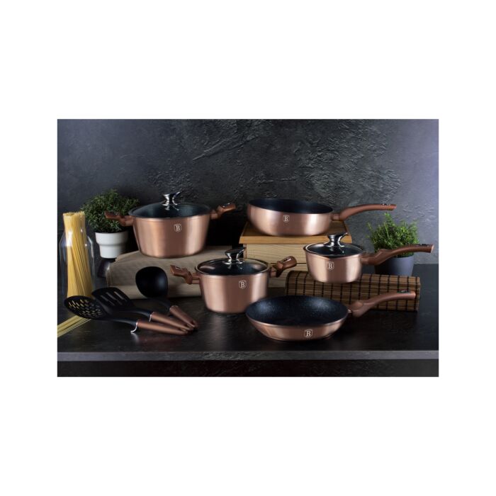Berlinger Haus Batterie de Cuisine «6160», 11 pièces, rose doré