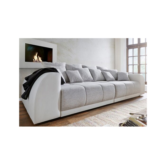 ROPEZ Sofa «Nessy», L 310 x H 80 x T 140 cm, weiss/grau