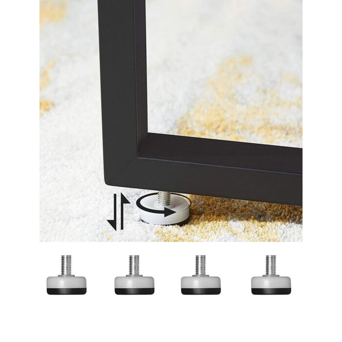 SONGMICS Couchtisch «Mia», Ø 88 x H 47 cm, braun/schwarz