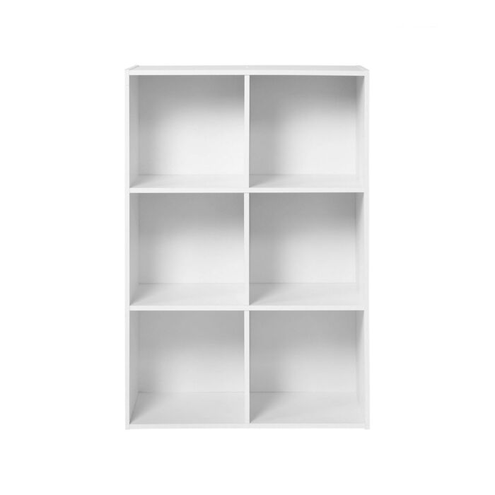 Vertikales Regal «JURG6», 6 Nischen, B 61,5 x H 91,5 x T 29,5 cm, weiss