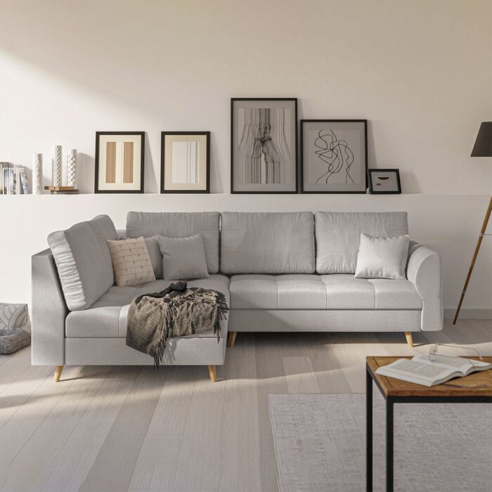 ROPEZ Ecksofa «Ario», Ottomane, fix links, 231 x 161 x H 81 cm