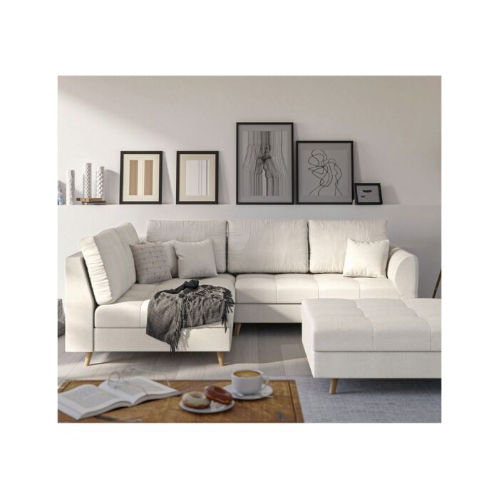 ROPEZ Ecksofa «Ario», Ottomane, fix links, 231 x 161 x H 81 cm