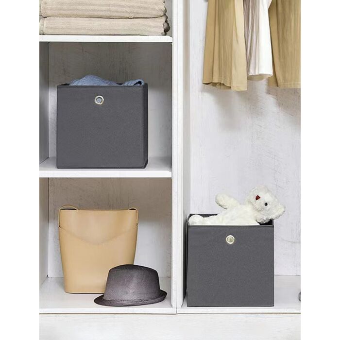Aufbewahrungsbox aus Vlies, grau