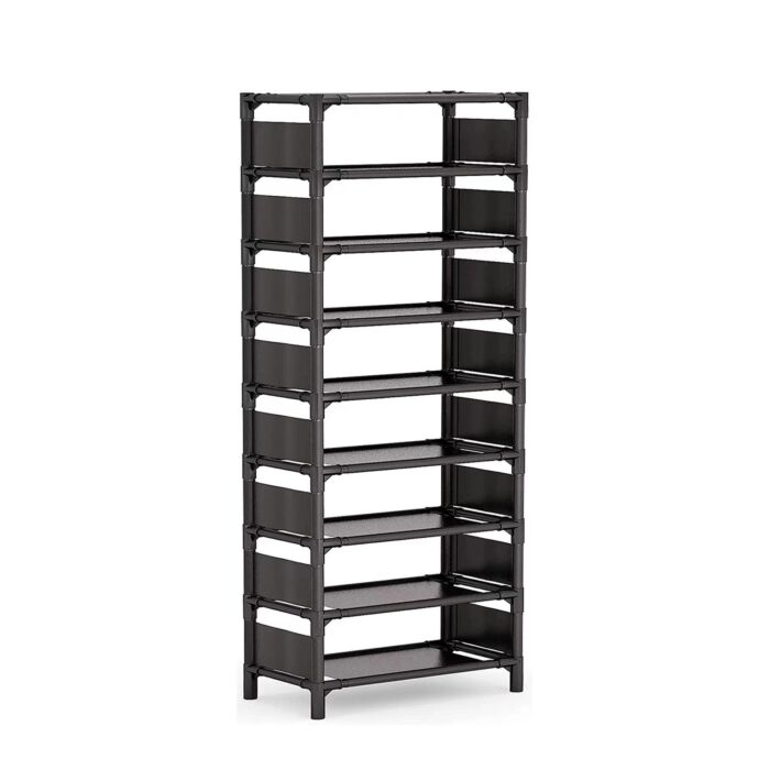 Kleines Schuhregal, 45 x 27 x 145 cm, grau
