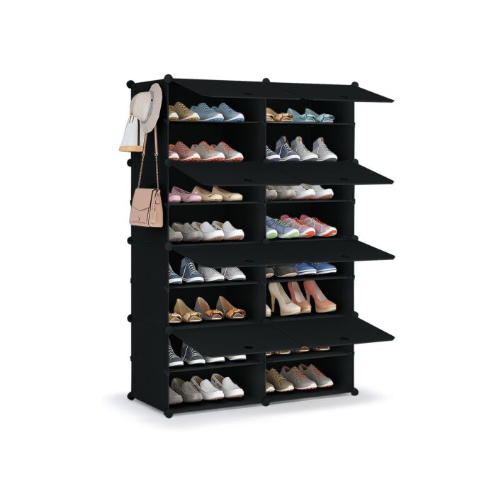 Schuhschrank «Simba», 85 x 125 x 32 cm schwarz
