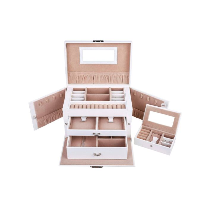 SONGMICS Coffret à bijoux, avec serrure, incl. coffret de voyage