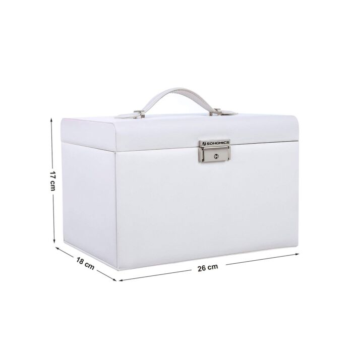 SONGMICS Coffret à bijoux, avec serrure, incl. coffret de voyage