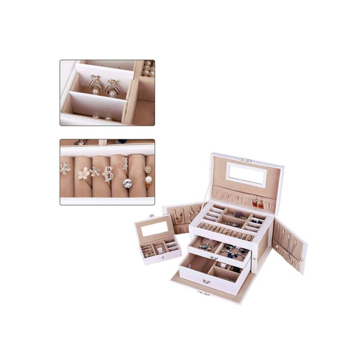 SONGMICS Coffret à bijoux, avec serrure, incl. coffret de voyage