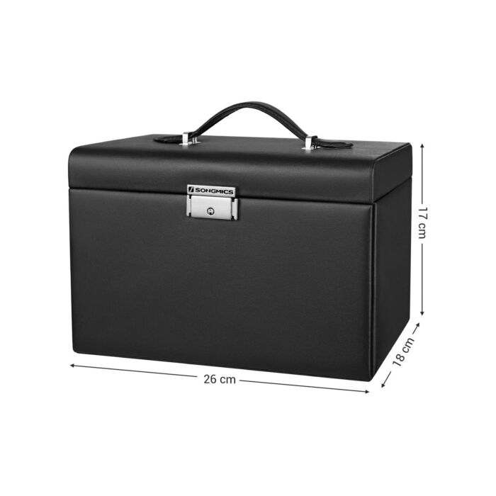 SONGMICS Coffret à bijoux, avec serrure, incl. coffret de voyage