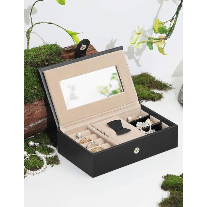 SONGMICS Coffret à bijoux, avec serrure, incl. coffret de voyage