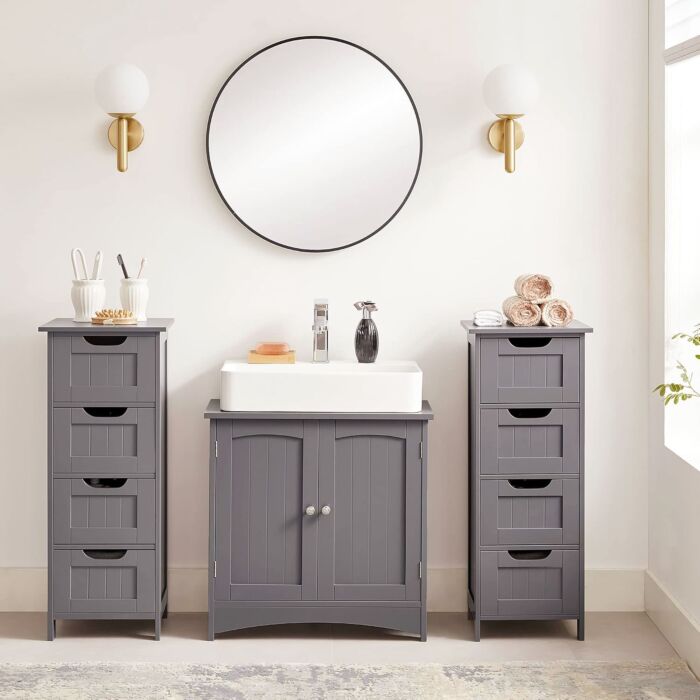 SONGMICS Regal «Nino», 4 Schubladen, B 30 x H 82 x T 30 cm, weiss