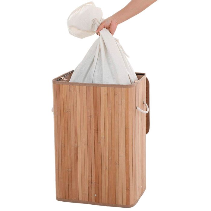 SONGMICS Wäschekorb «Bambus», 72 l