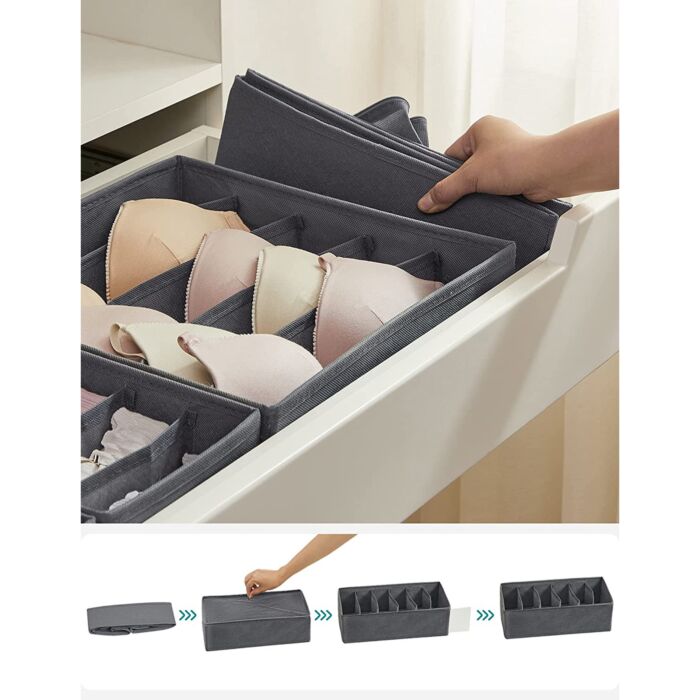 SONGMICS Boîtes organisateur de tiroir, set de 8 pièces