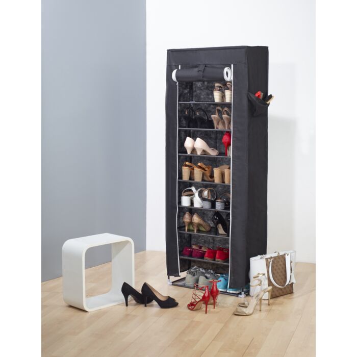 Armoire à chaussures pour 27 paires env., noir
